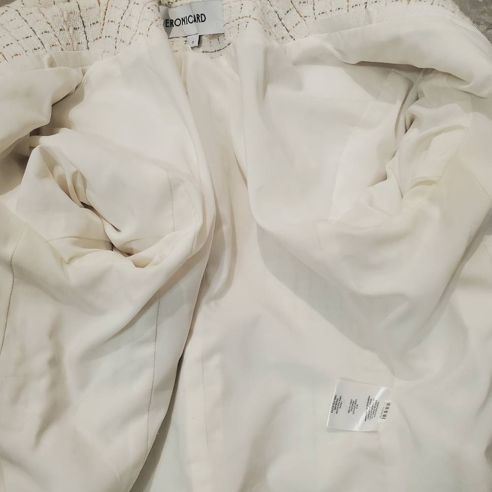 Veronica Beard Diego Dickey Jacket. Long Sleeve Blazer. Tweed. Cotton. Size 2. - Picture 9 of 16